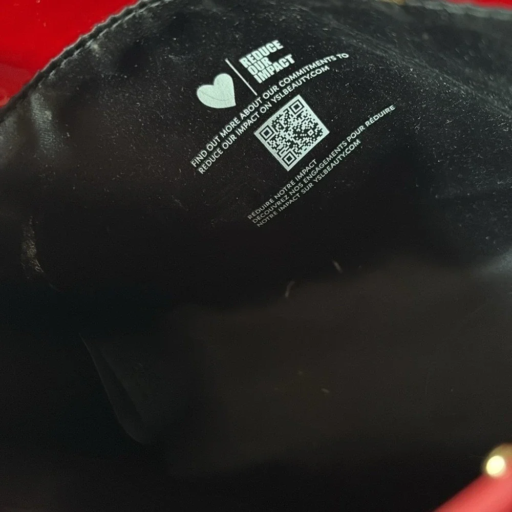 YSL Beaute Patent leather Cosmetic Makeup Bag Clutch.